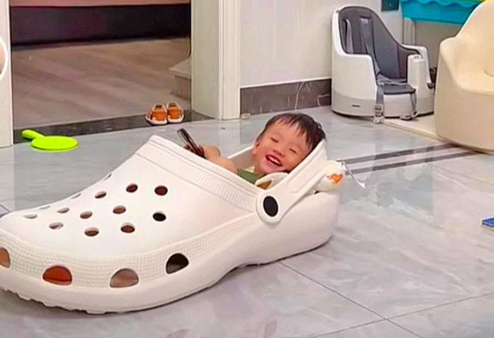 Giant Croc Shoe Bassinet - Huge Croc Dog Bed / Cat Bed