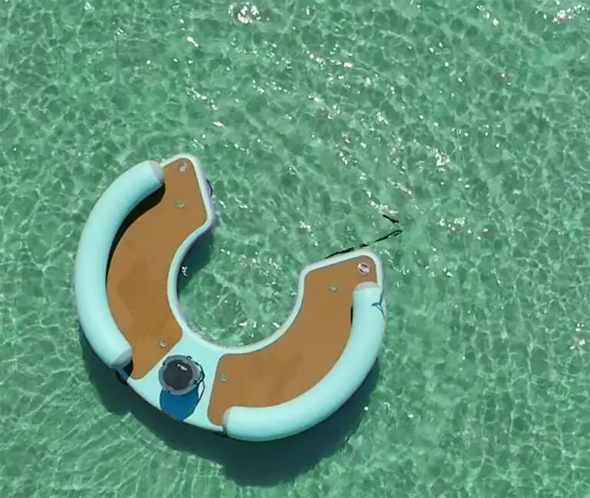 Giant Curved Inflatable Dock Bote Hangout