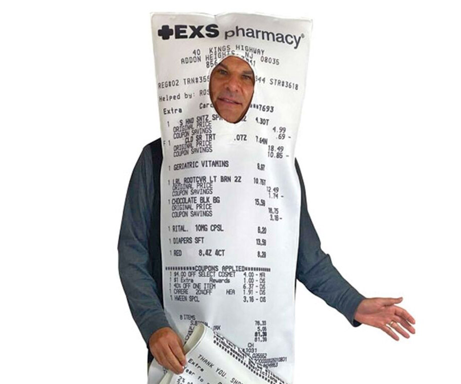Giant CVS Receipt Costume
