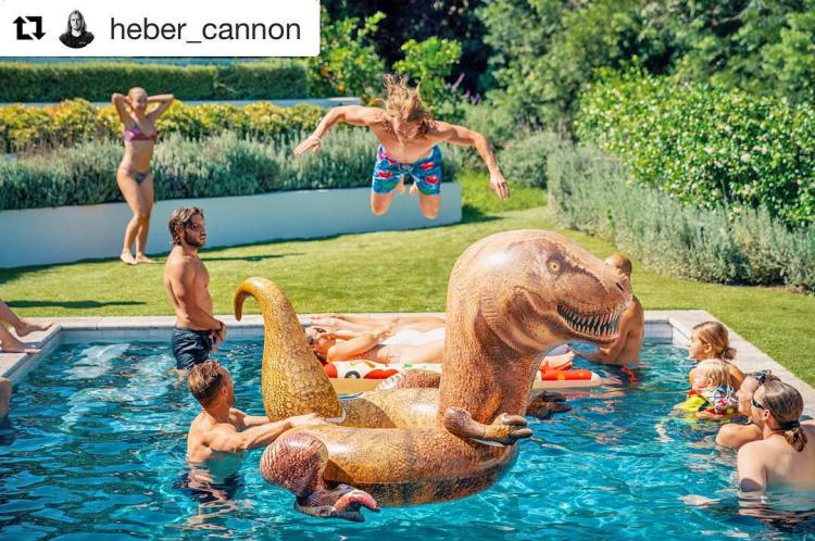 Giant Dinosaur Inflatable Pool Float - Jurassic Park T-Rex Pool Floaty