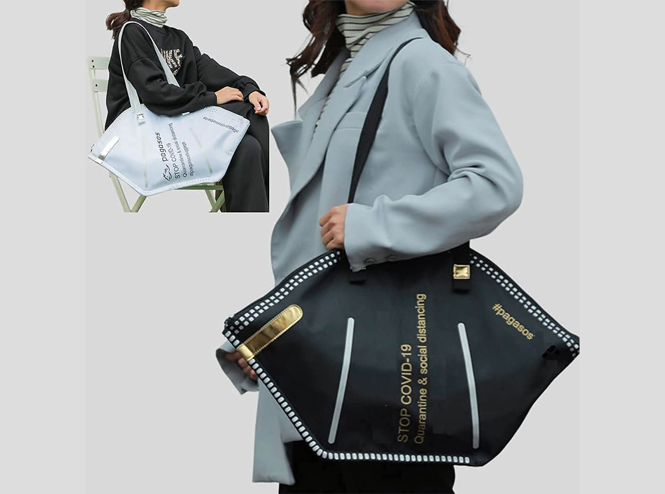 Giant Face Mask Tote Bag