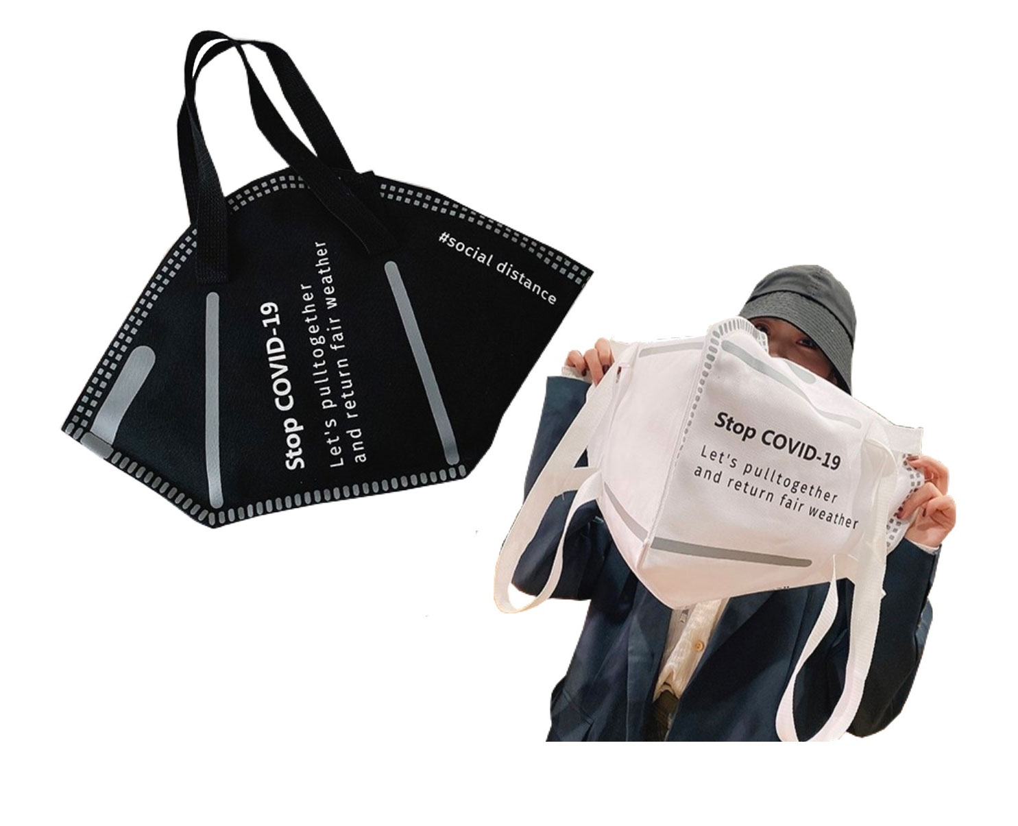 Giant Face Mask Tote Bag