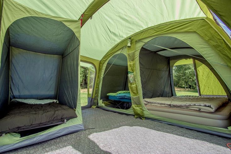 Giant Family Tent Has Blackout Bedroom Compartments and a Full Living Area - Vango Odyssey 8-Person Tunnel Tent