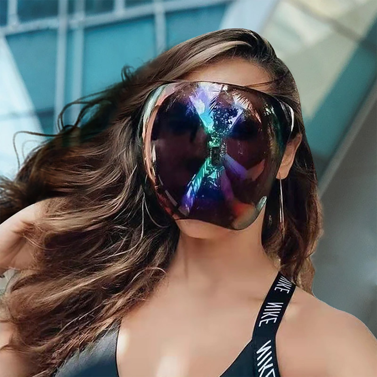 Giant Full Face Sunglasses Face Mask Combo