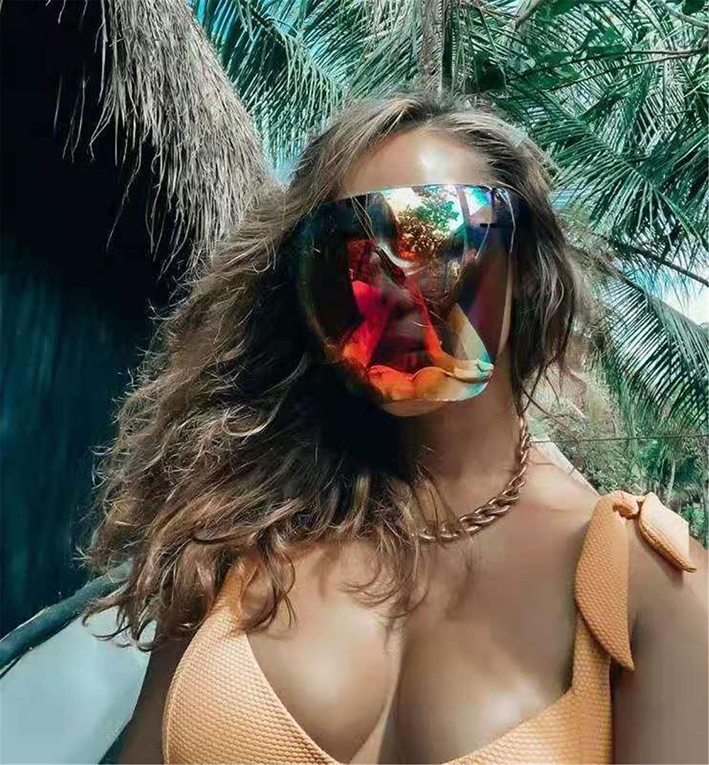 Giant Full Face Sunglasses Face Mask Combo