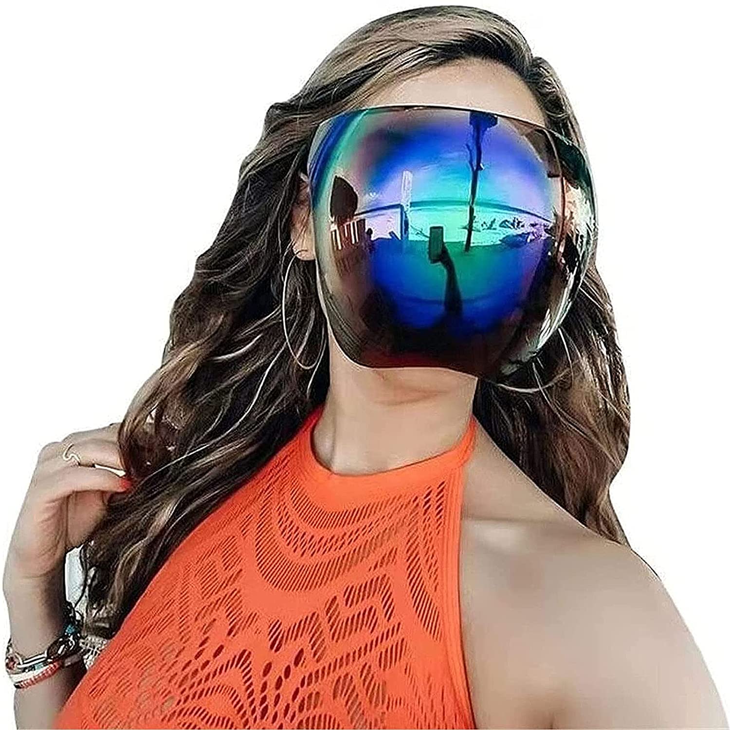 Giant Full Face Sunglasses Face Mask Combo