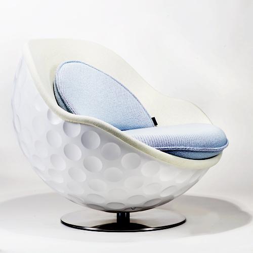Giant Golf Ball Shaped Lounger Chair