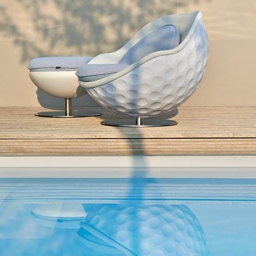 Giant Golf Ball Shaped Lounger Chair