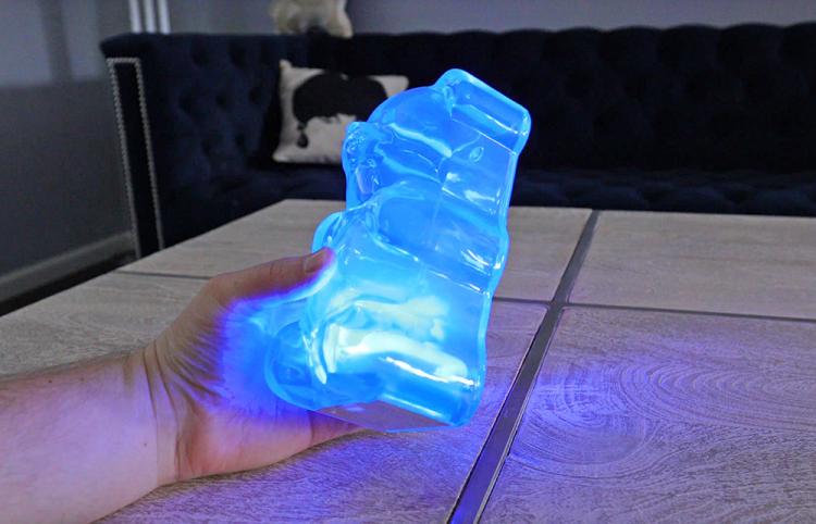 Giant Gummy Bear Night-Light - Gummygoods gummy bear light - click belly of bear to turn on light