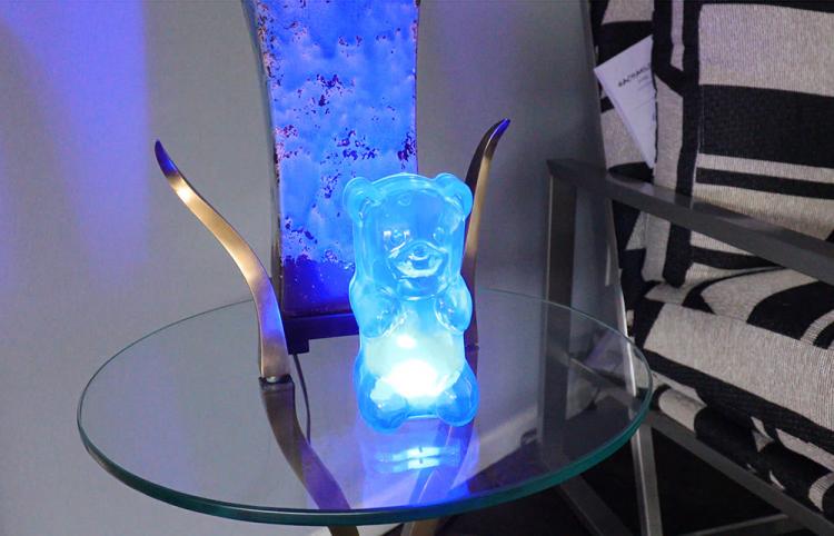 Giant Gummy Bear Night-Light - Gummygoods gummy bear light - click belly of bear to turn on light