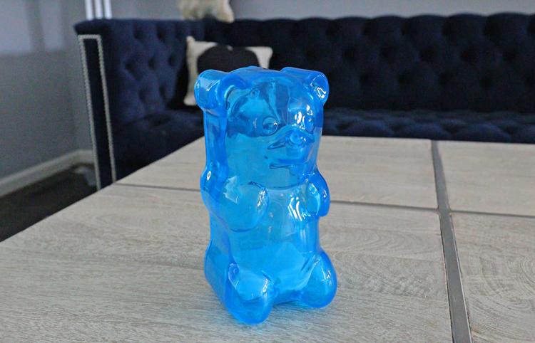 Giant Gummy Bear Night-Light - Gummygoods gummy bear light - click belly of bear to turn on light