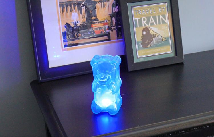 Giant Gummy Bear Night-Light - Gummygoods gummy bear light - click belly of bear to turn on light