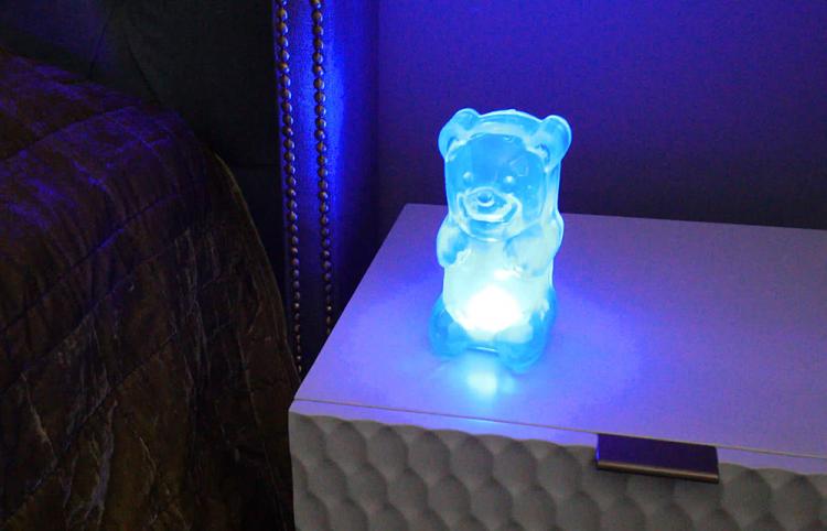 Giant Gummy Bear Night-Light - Gummygoods gummy bear light - click belly of bear to turn on light