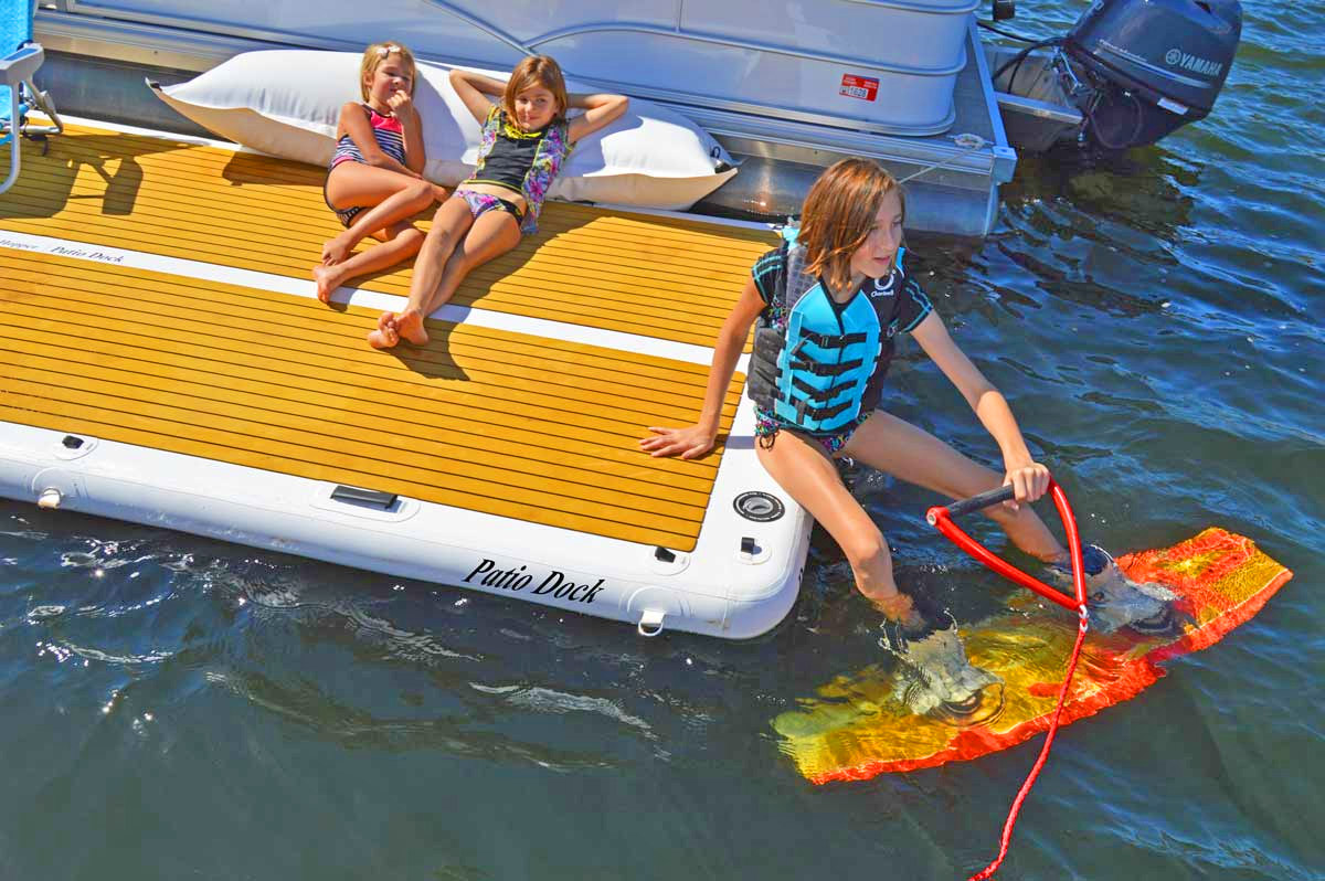 Giant Inflatable Patio Deck - Island Hopper Patio Dock Lake Float