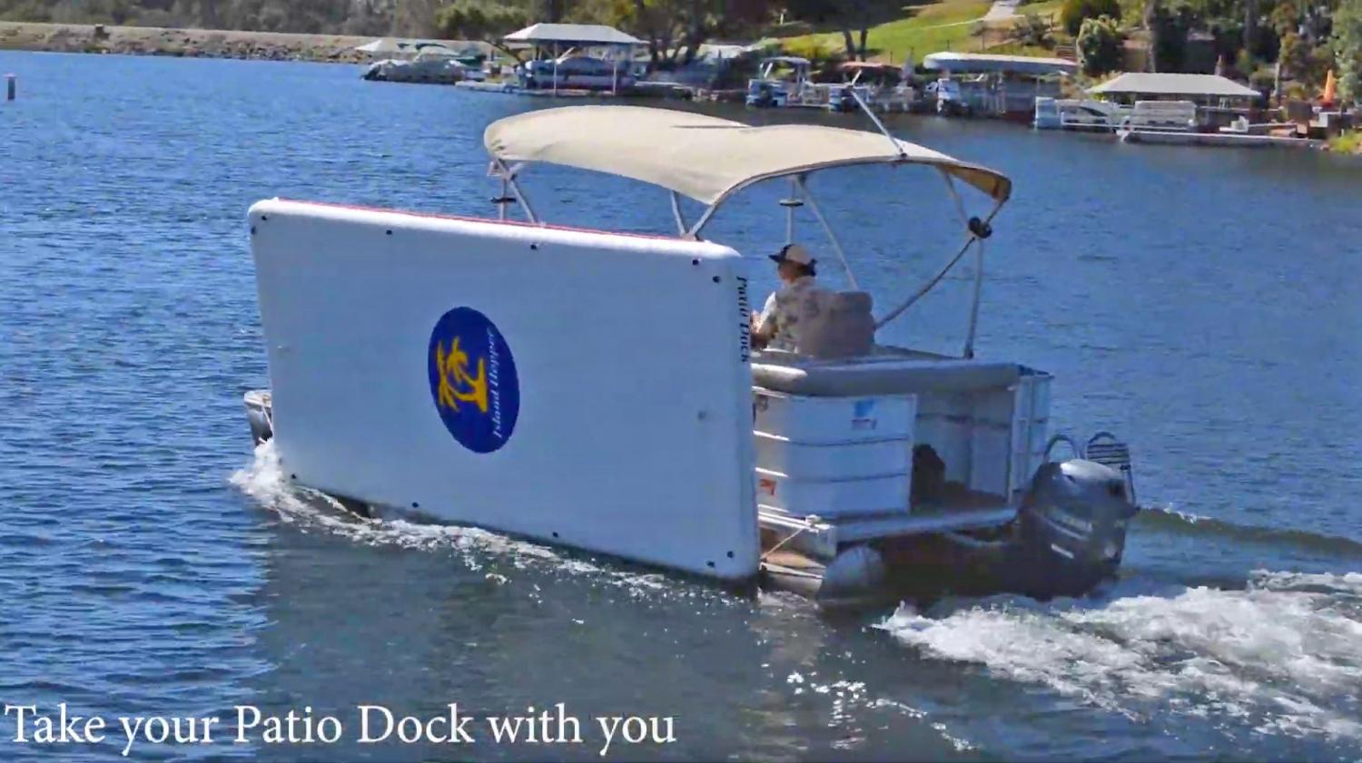 Giant Inflatable Patio Deck - Island Hopper Patio Dock Lake Float