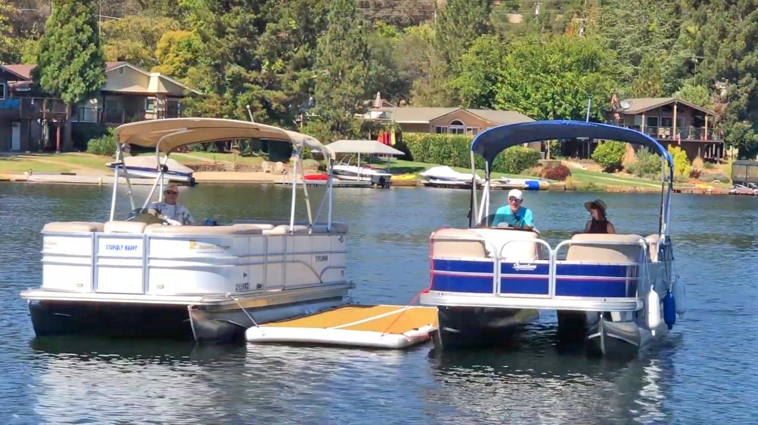 Giant Inflatable Patio Deck - Island Hopper Patio Dock Lake Float