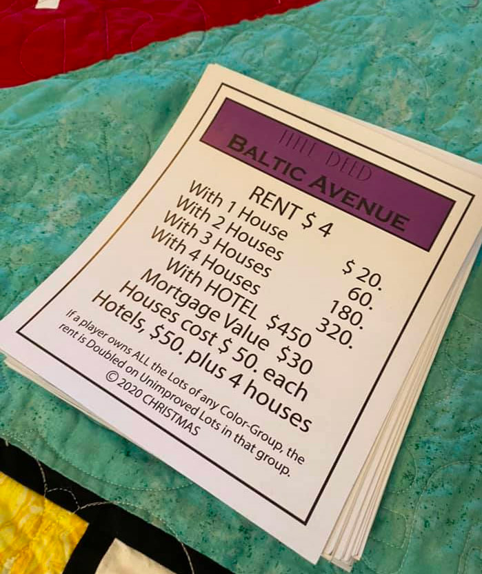 Giant Monopoly Quilt