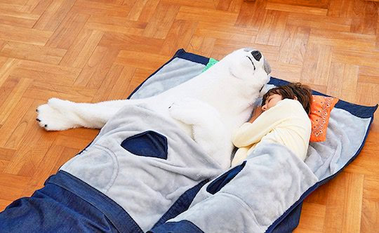 Giant Pair Of Pants Dual Sleeping Bag - Pant legs sleeping bag - Giant blue jeans double sleeping bag