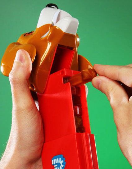 Giant Pez Dispenser For Dog Treats - Giant dog pez dispenser - dispenses bone shaped dog treats