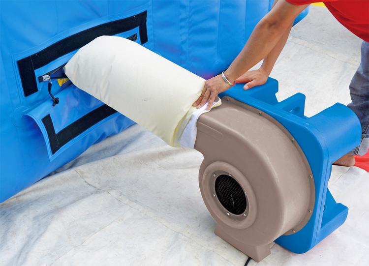 FunAir Glacier Extreme - Giant Lake Inflatable Rock Climbing Wall and Slide - Giant climbing wall for the lake
