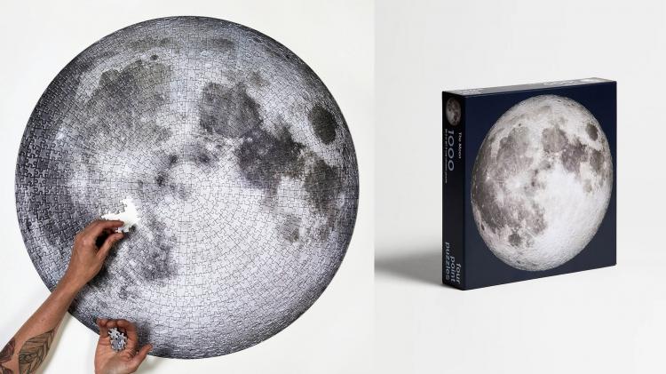 Giant Round Moon Shaped Jigsaw Puzzle - Circular moon puzzle