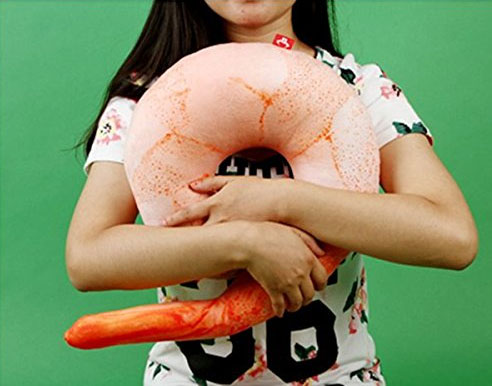 Giant Shrimp Travel Neck Pillow