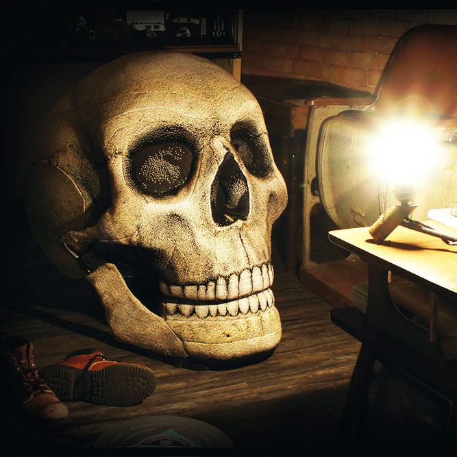 Giant Human Skull Chair With Movable Jaw