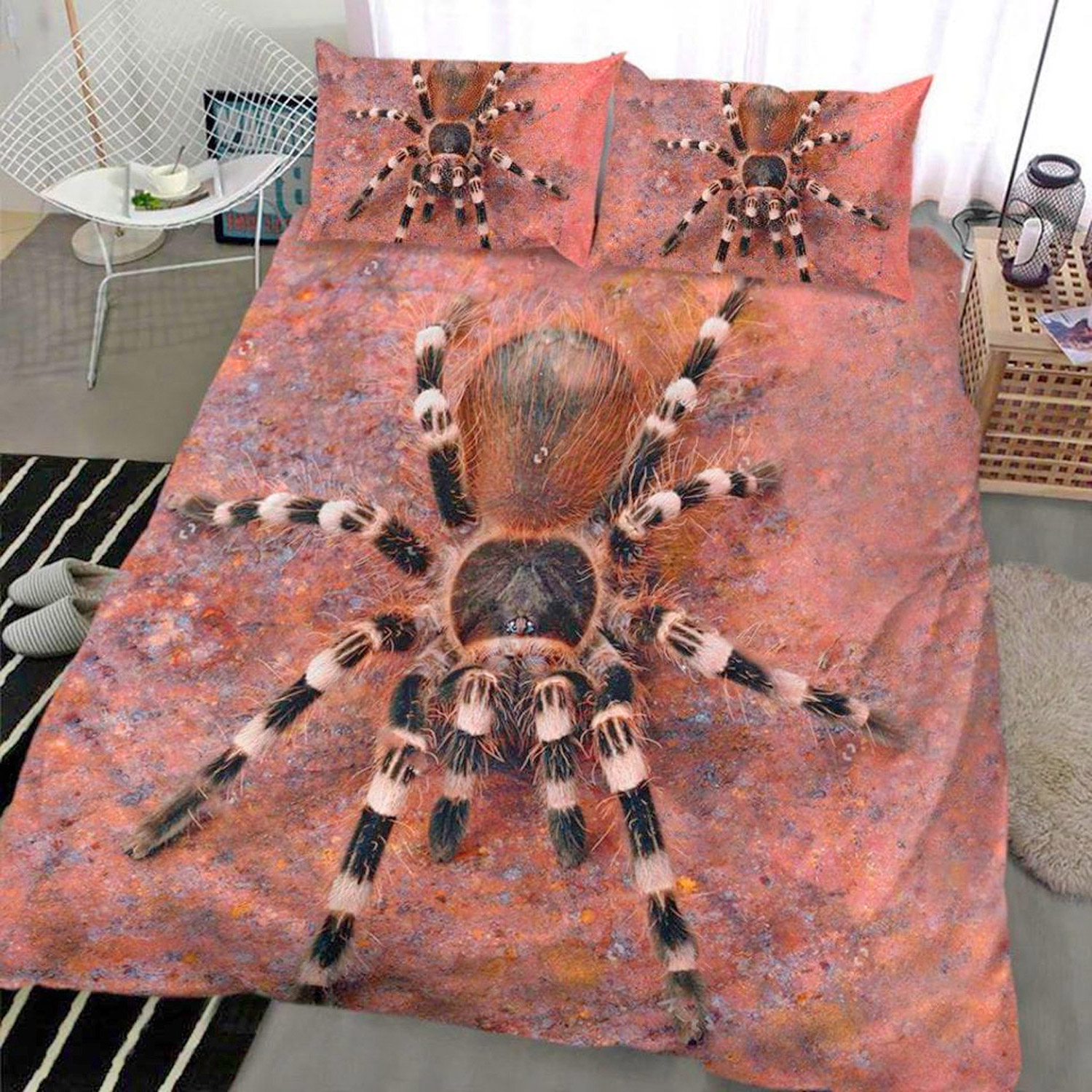 Creepy Scary Giant Tarantula Bed Set Sheets