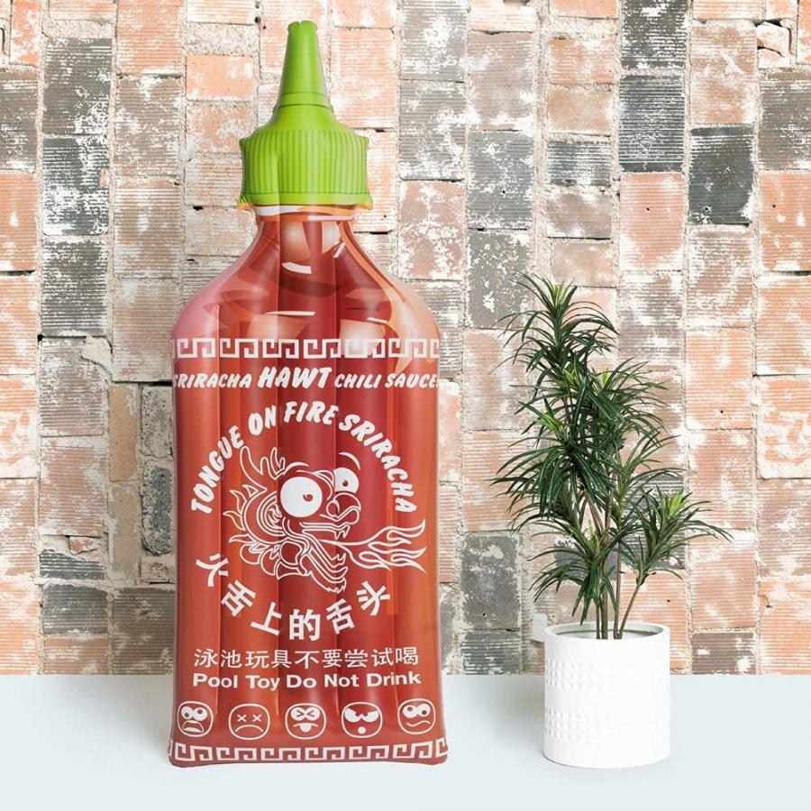 Giant Sriracha Bottle Pool Float