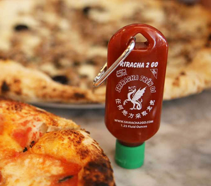 Tiny Sriracha Bottle Key-chain