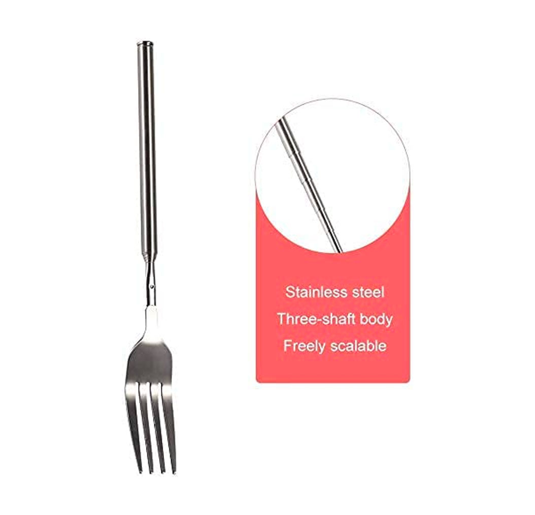 Extendable telescoping fork for claiming dad tax fork