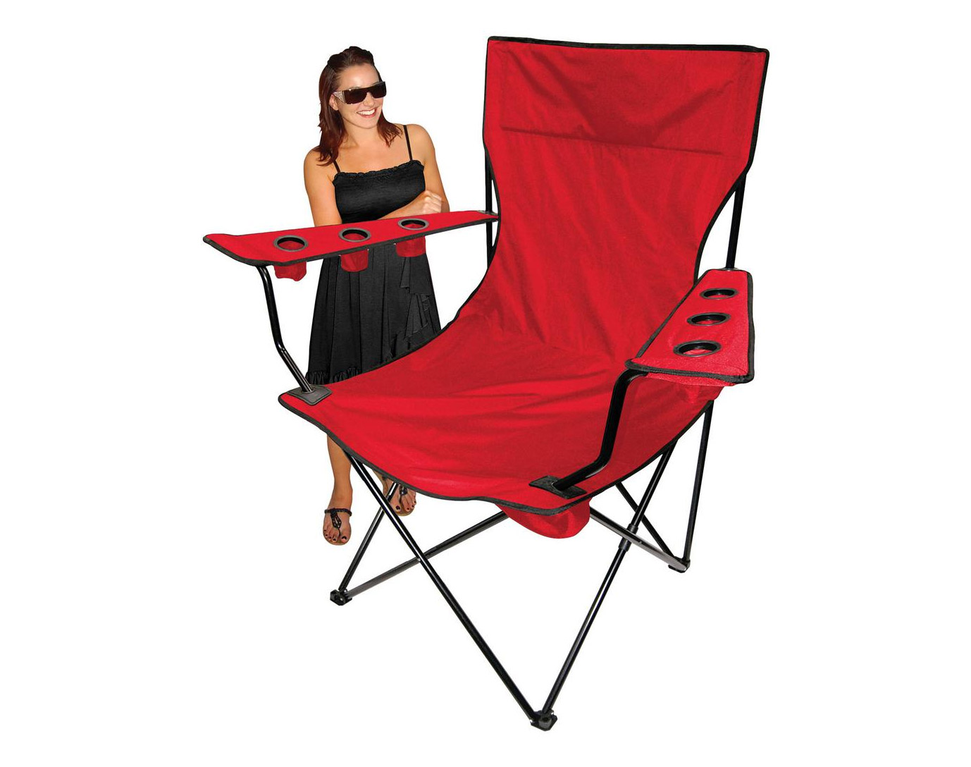 Giant Folding Chair - Giant Travel Chair With 6 Cup Holders