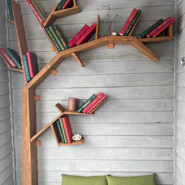 Giant Wooden Tree Shaped Bookshelf