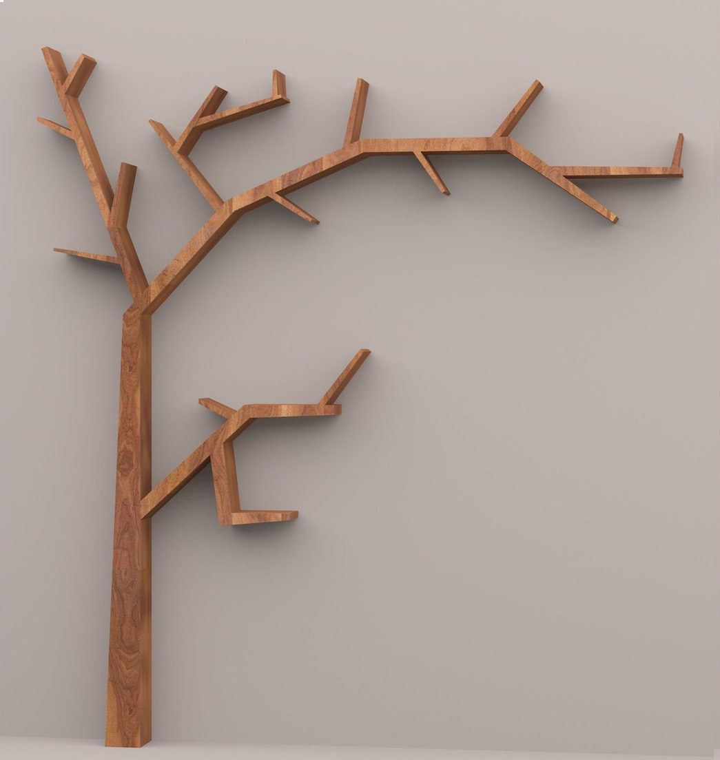 Giant Wooden Tree Shaped Bookshelf