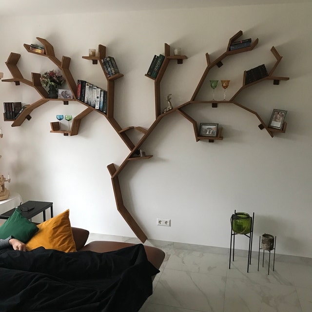 Giant Wooden Tree Shaped Bookshelf