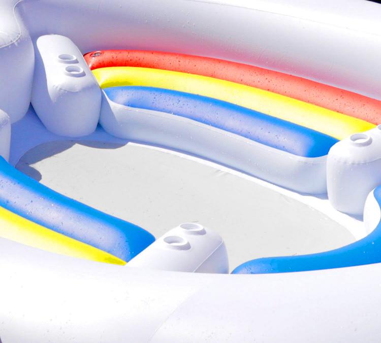 Giant Unicorn Lake Float Seats Up to 6 Adults - Party Bird Island Giant Inflatable Unicorn Water Float