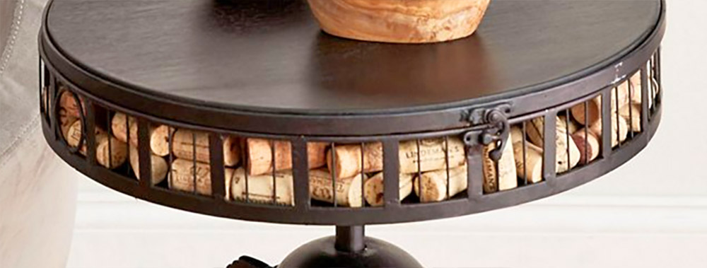 Giant Wine Opener Corkscrew Side Table That Stores Your Used Corks