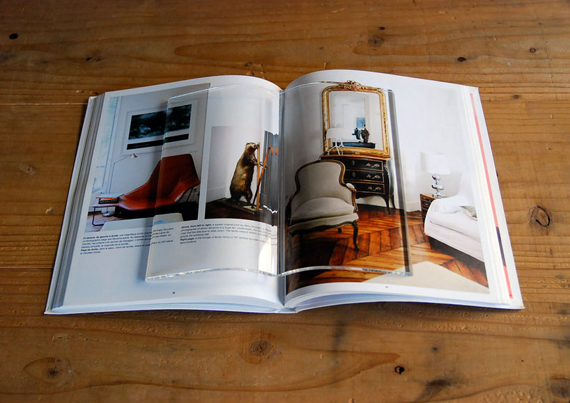 Book on Book Glass Page Holder - Transparent acrylic book shaped glass holds pages of books open