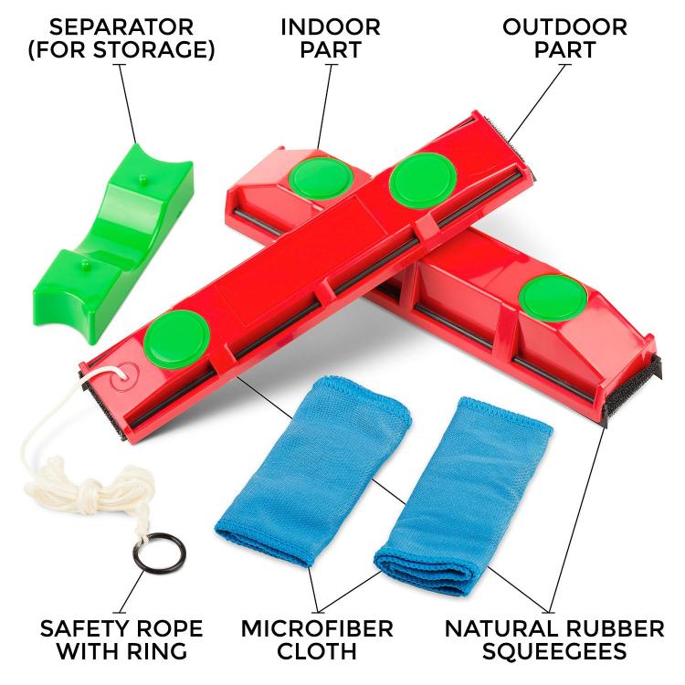 The Glider - Magnetic Window Cleaner - Cleans Both sides of window at the same time