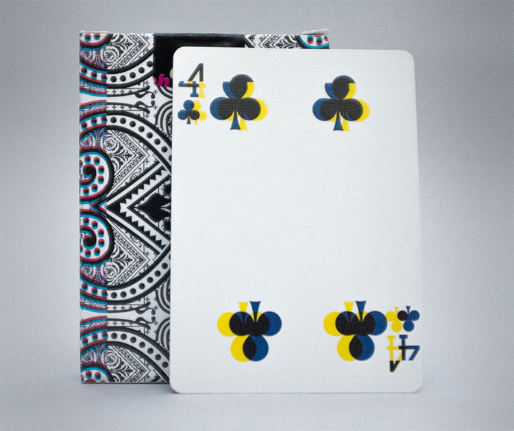 GLITCH Playing Cards - 4 of Clubs