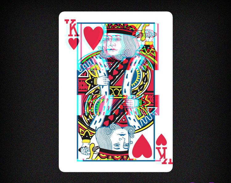 GLITCH Playing Cards - King of Hearts