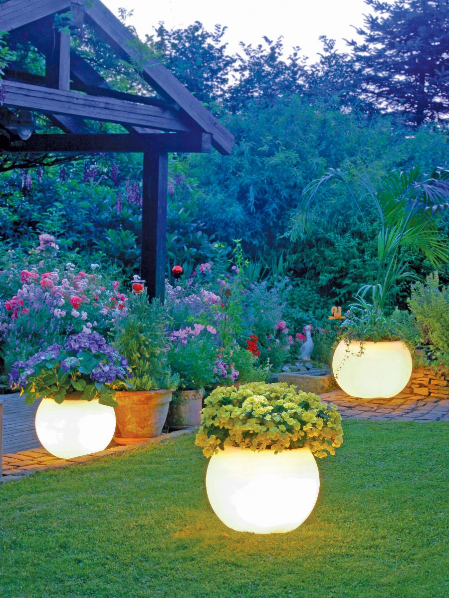Glow In the Dark Planter - LED illuminated plant pot