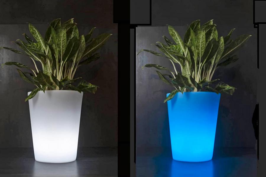 Glow In the Dark Planter - LED illuminated plant pot