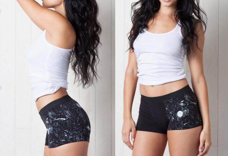 Glow In The Dark Solar System Women's Underwear - Glowing women's space panties