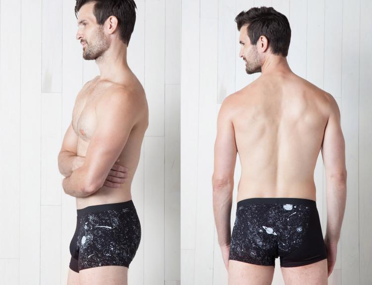 Glow In The Dark Solar System Men's Underwear - Glowing men's space underwear