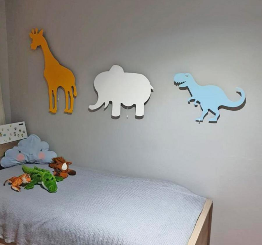 Wall Mounted LED Glowing Animal and Dinosaur Shaped Wall Night Lights Silhouette Design