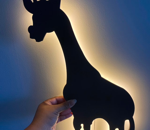 Wall Mounted LED Glowing Animal and Dinosaur Shaped Wall Night Lights Silhouette Design