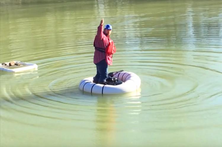 The Go Boat Personal Bumper Boat - Inflatable one-person fishing boat - one person hunting boat