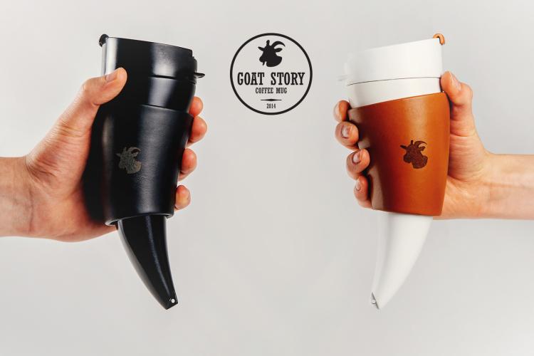 Goat Story Coffee Mug - Horn Shaped Coffee Mug