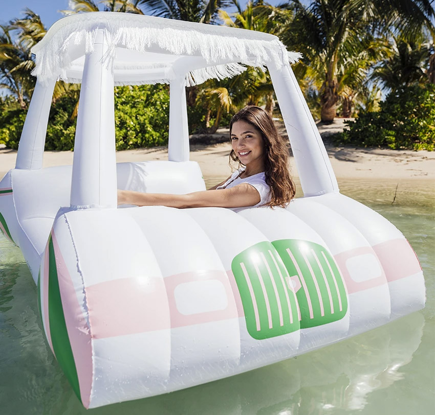 Golf Cart Pool Float - Giant inflatable golf cart float